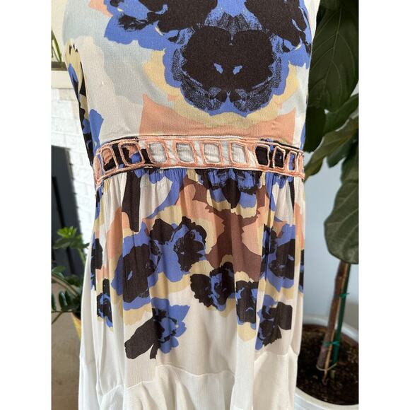 Intimately Free People Tank Dress Gauzy Boho Shark Hi Lo Hem Festival Resort M - Picture 3 of 12